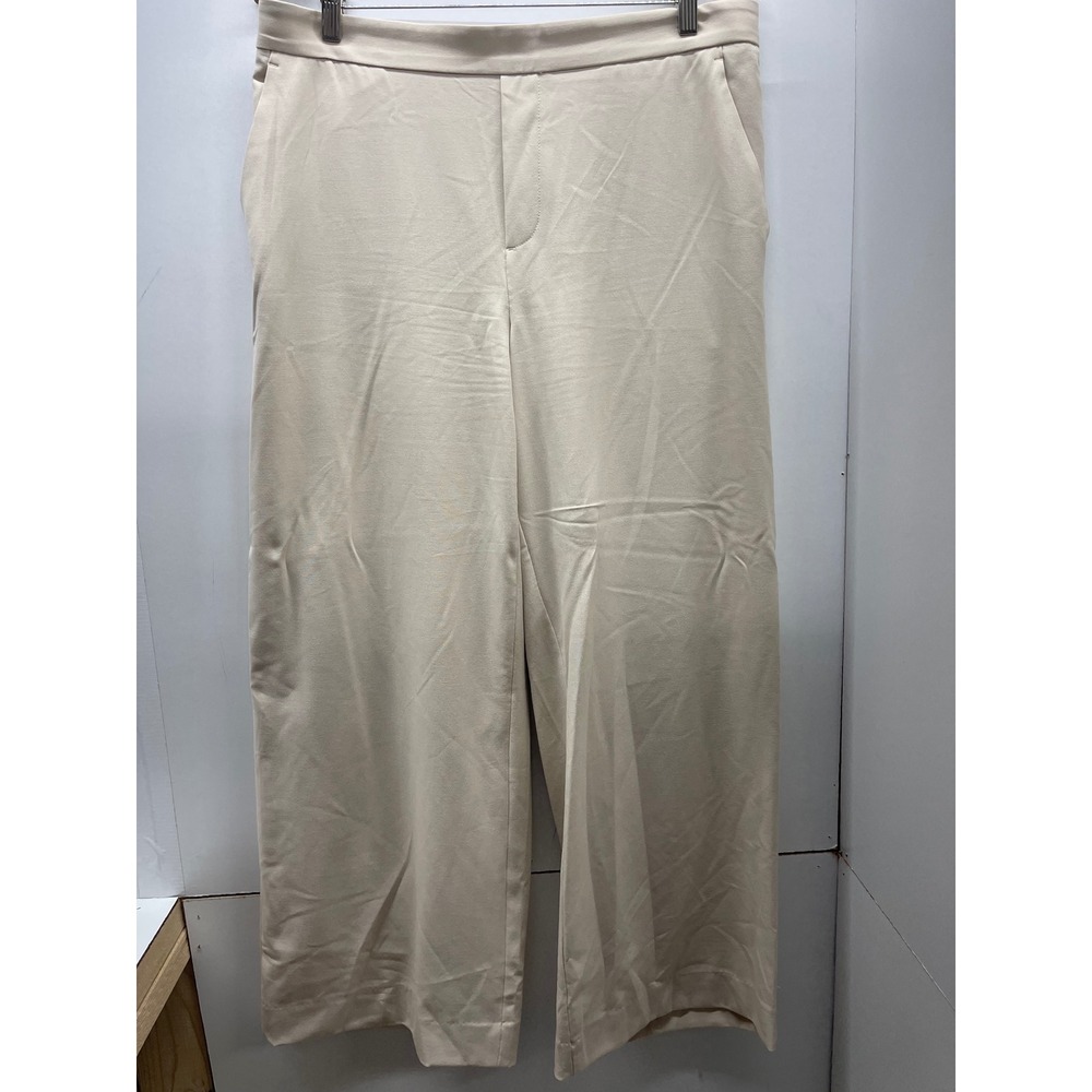 Banana Republic Hayden Wide-Leg High-Rise Pants Beige Size 14 Trousers